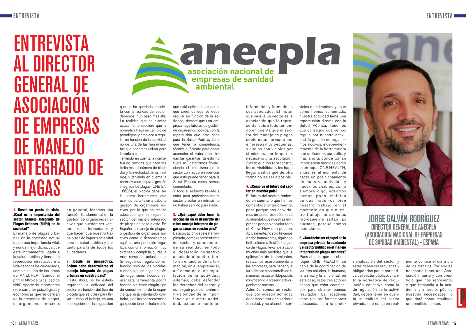 Apertura de la entrevista al director general de ANECPLA España
