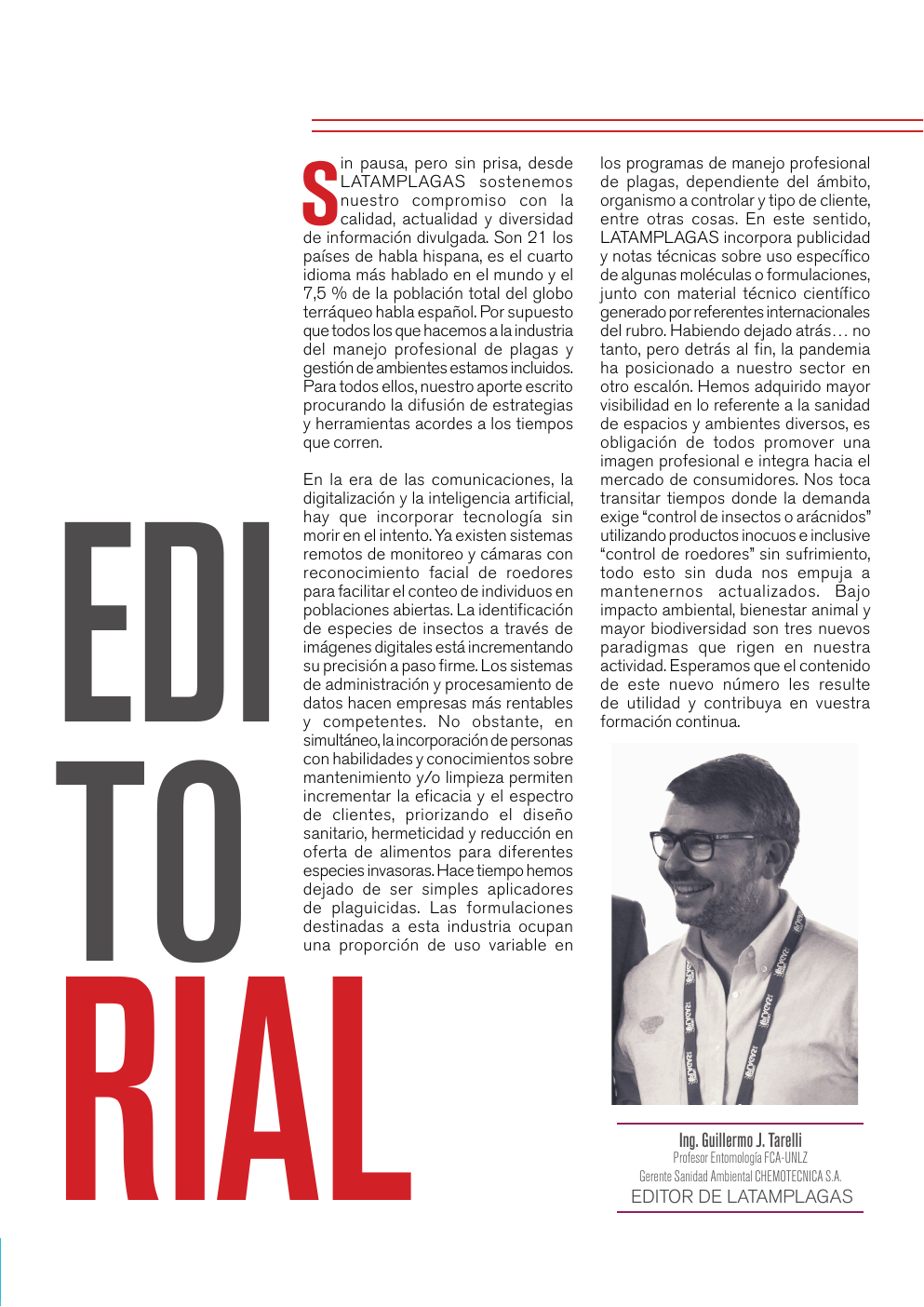 Apertura editorial de la decimosexta edición de Latam Plagas