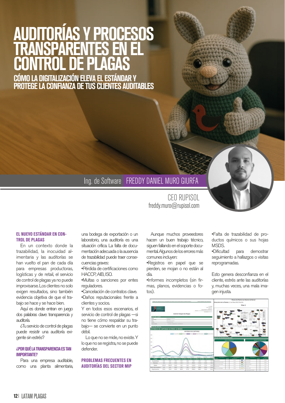 Apertura del artículo sobre auditorías y procesos transparentes en control de plagas