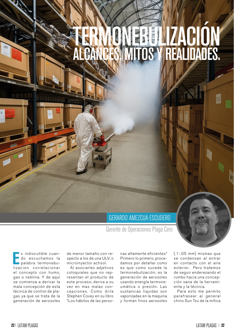 Apertura del artículo sobre termonebulización en control de plagas