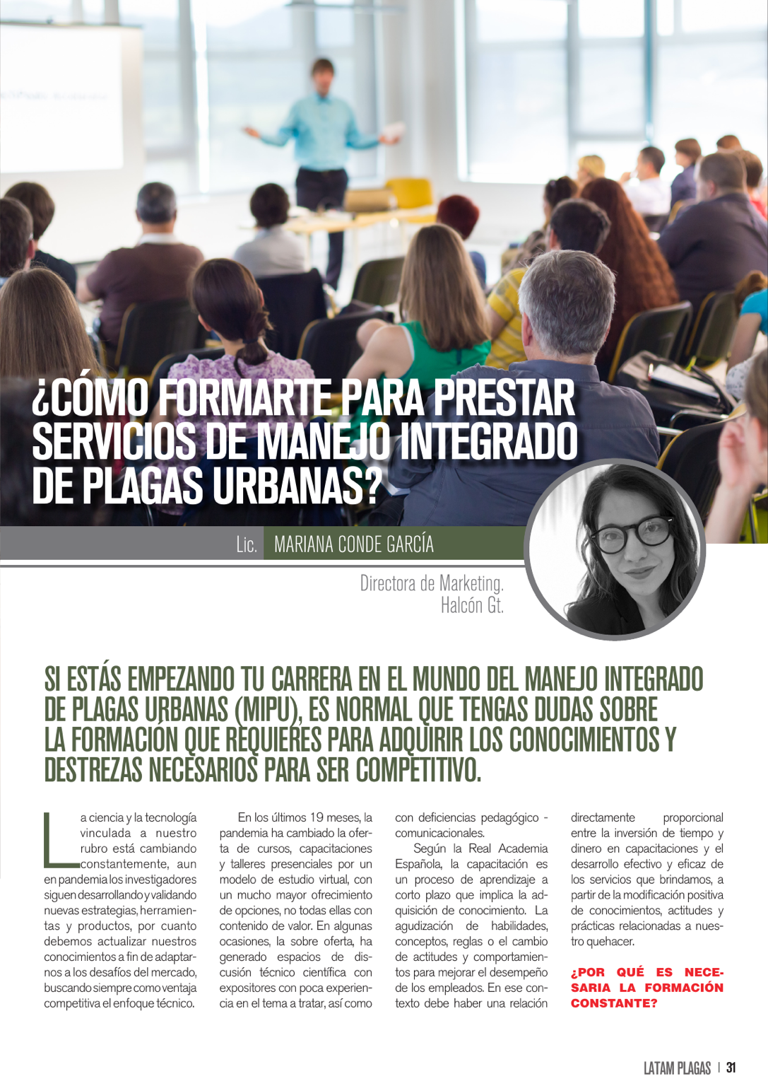 Apertura del artículo sobre formación para servicios MIPU