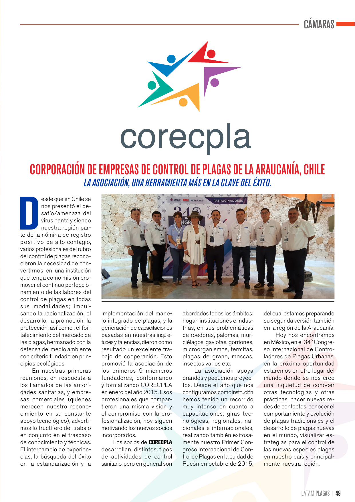 Apertura de la nota sobre CORECPLA Chile