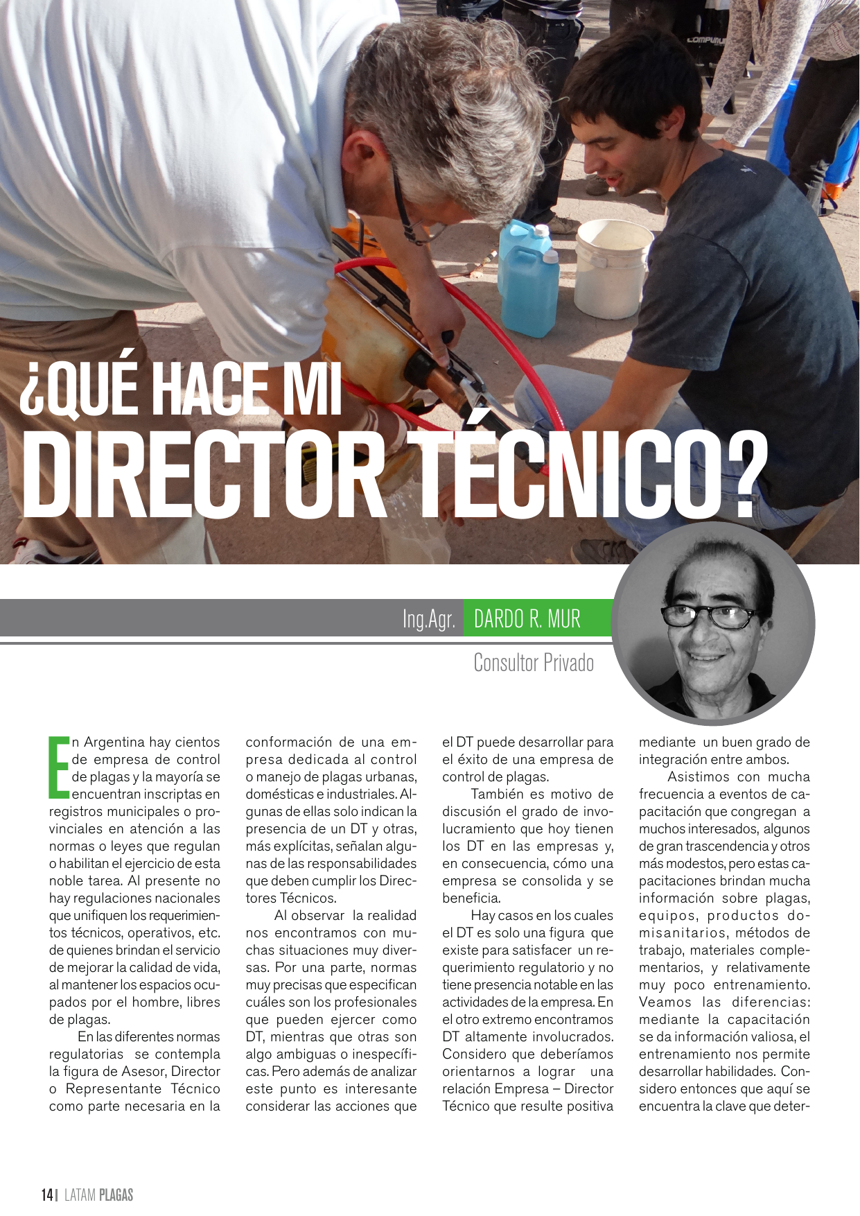 Apertura del artículo sobre el rol del Director Técnico