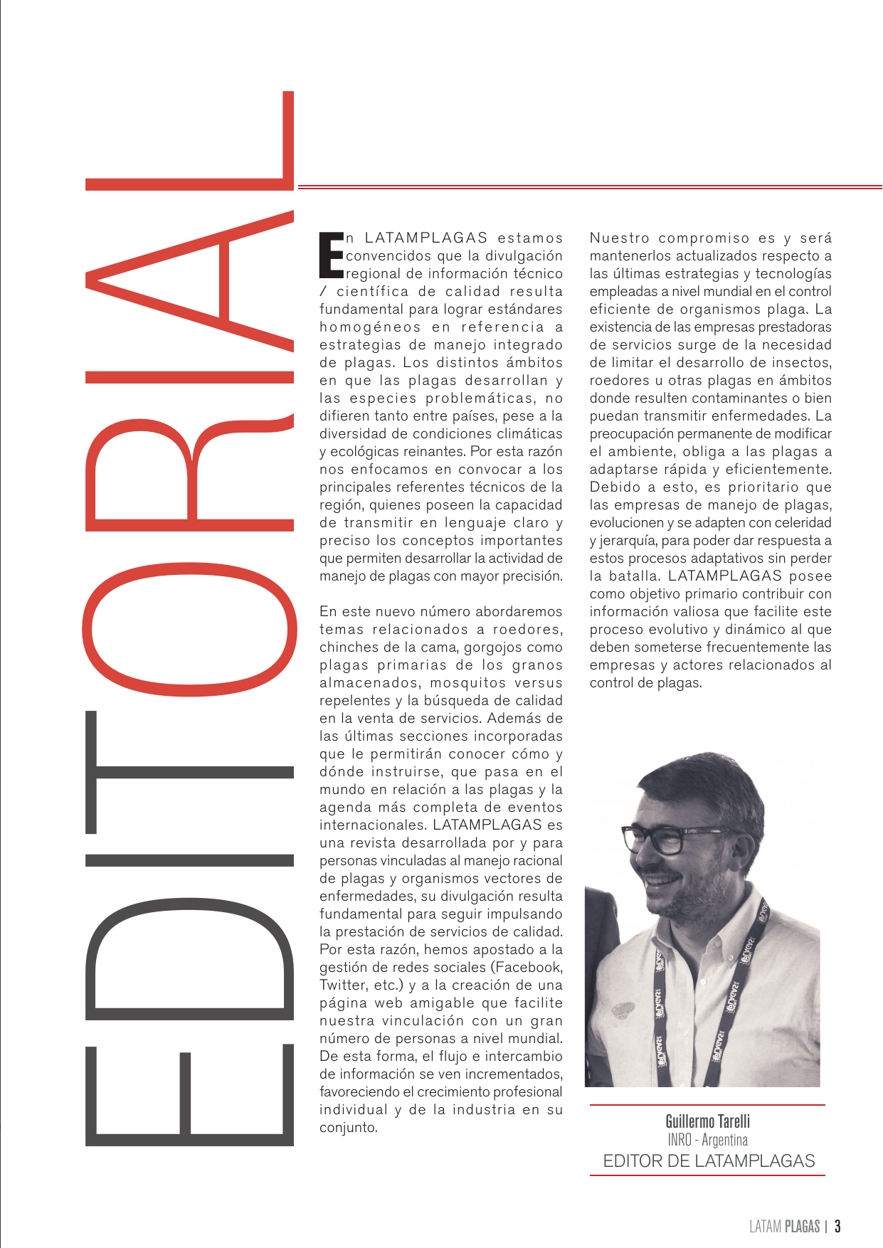 Editorial de la cuarta edición de Latam Plagas