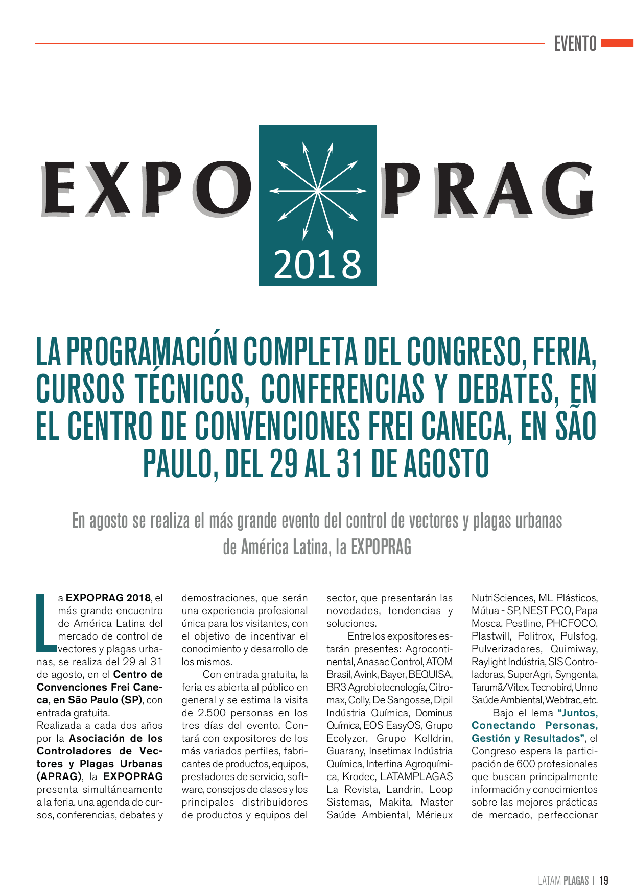 Apertura de la cobertura de EXPOPRAG 2018