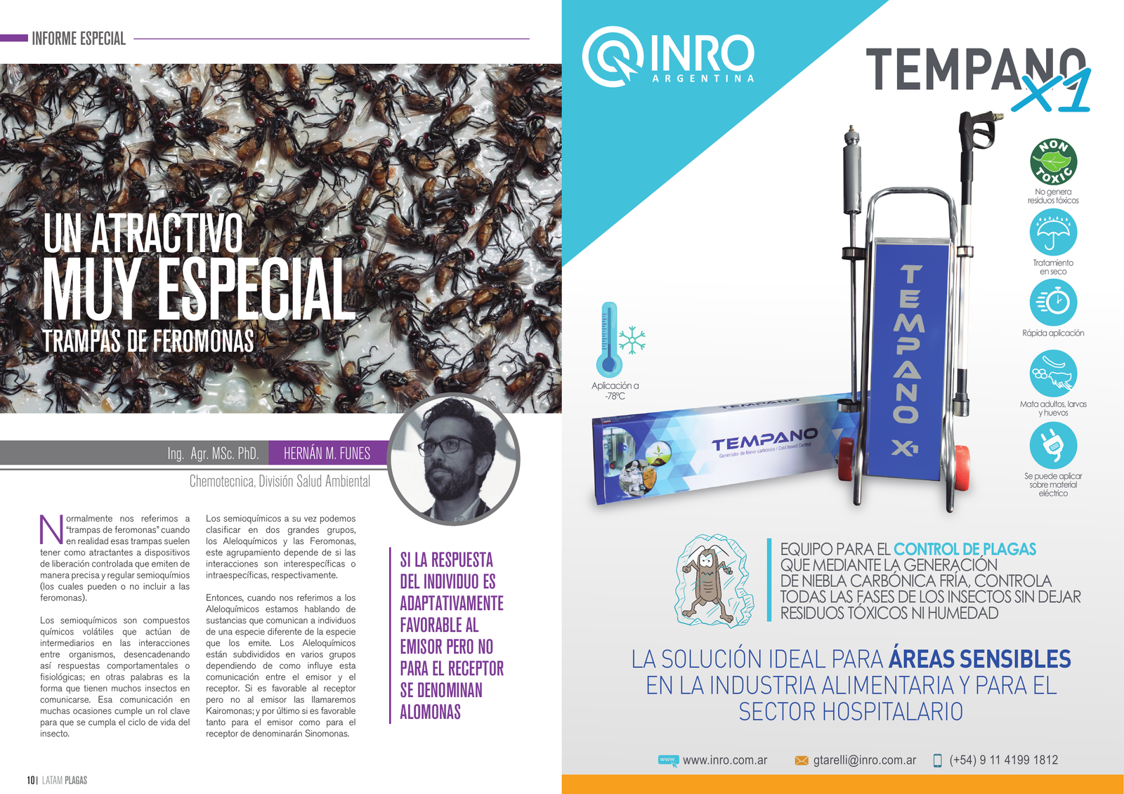 Apertura del artículo sobre trampas de feromonas