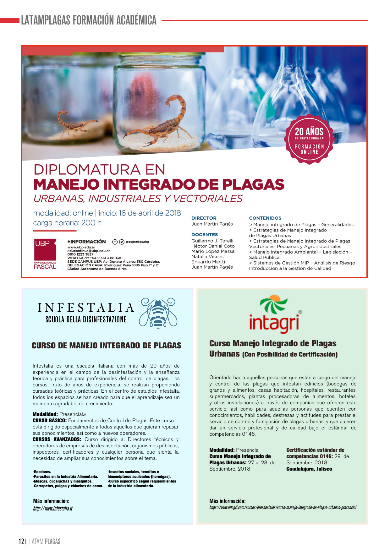 Página de formación académica de la quinta edición