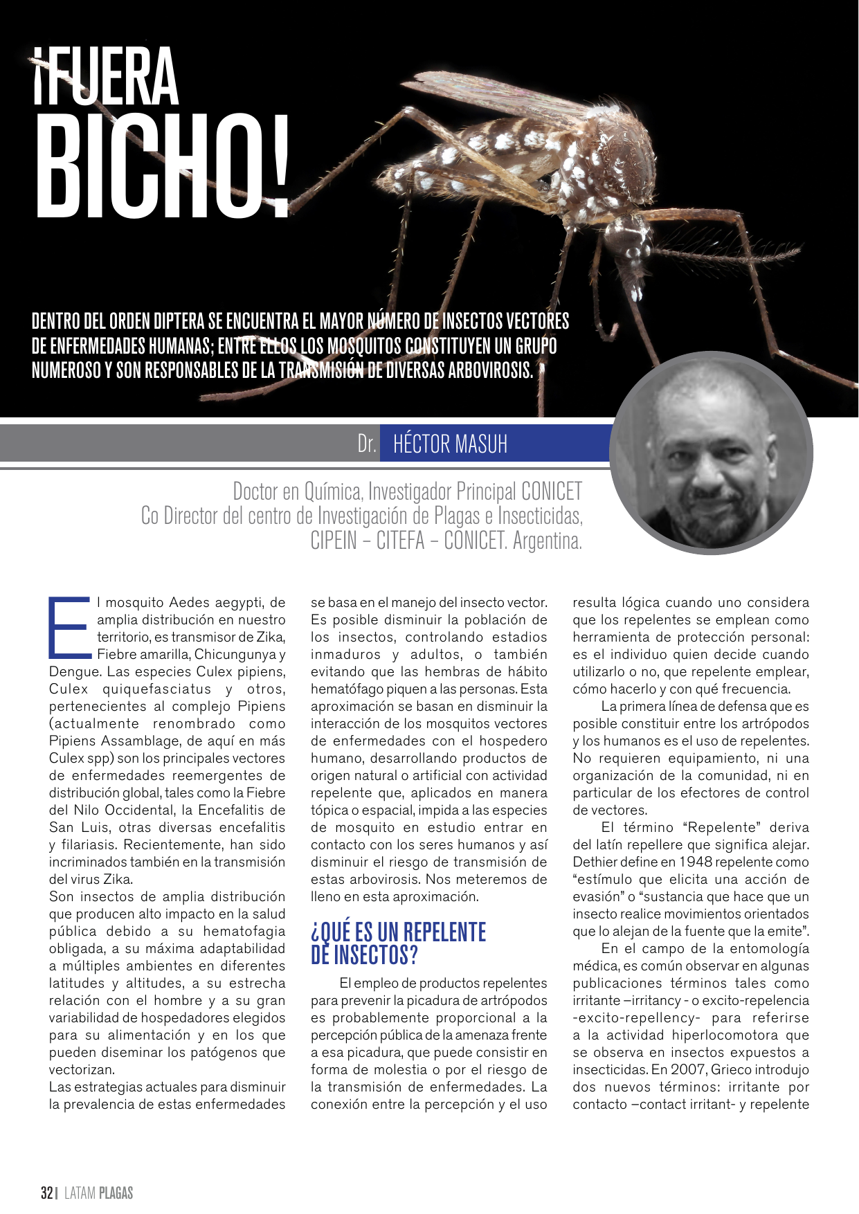 Apertura del artículo sobre Aedes aegypti y repelentes