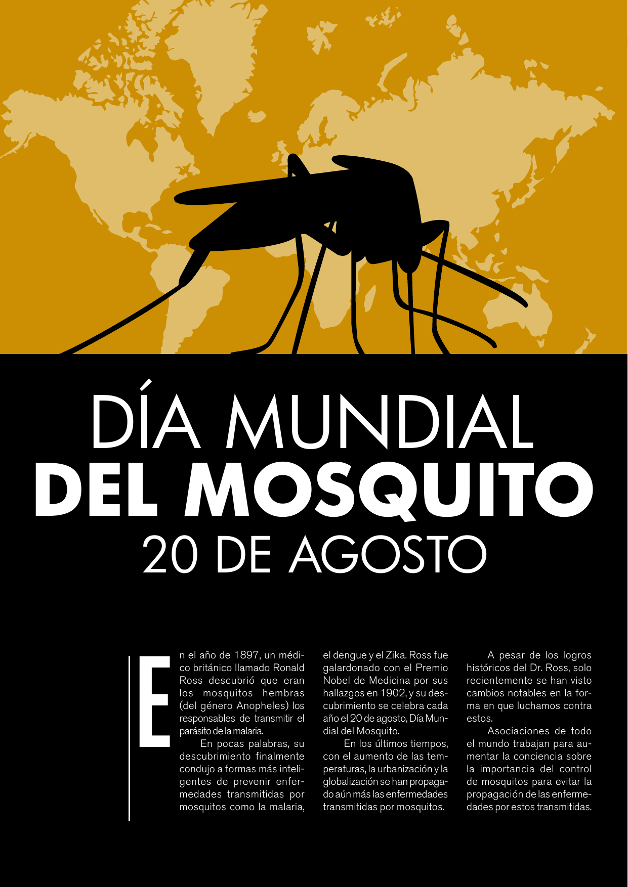 Apertura de la nota sobre el Día Mundial del Mosquito