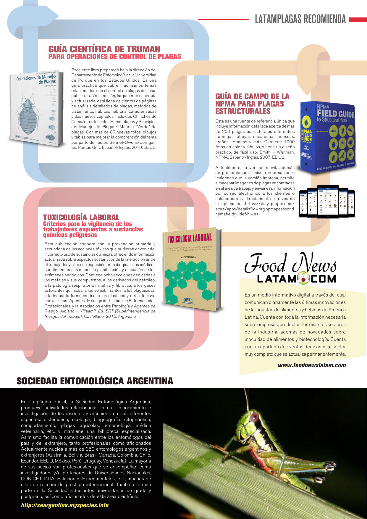 Página de recomendaciones editoriales de la cuarta edición