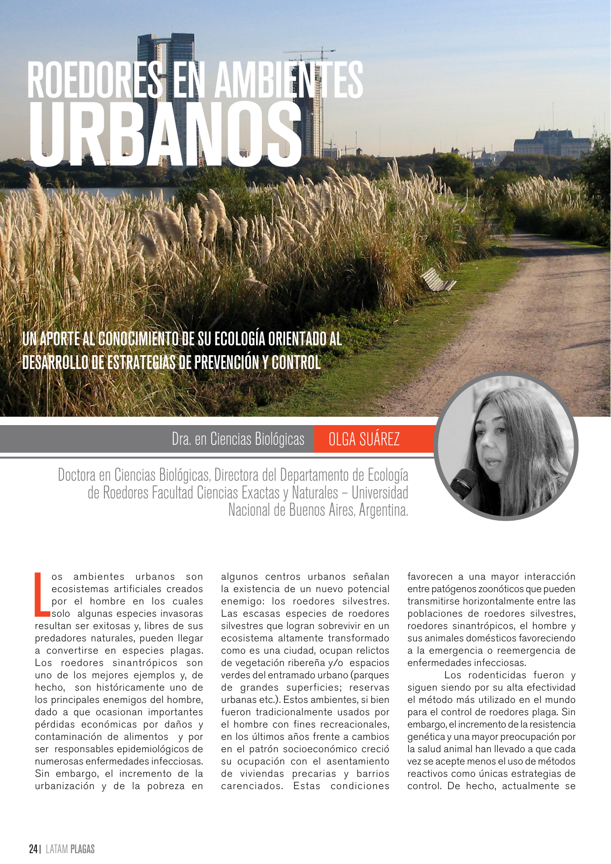 Apertura del artículo sobre roedores en ambientes urbanos