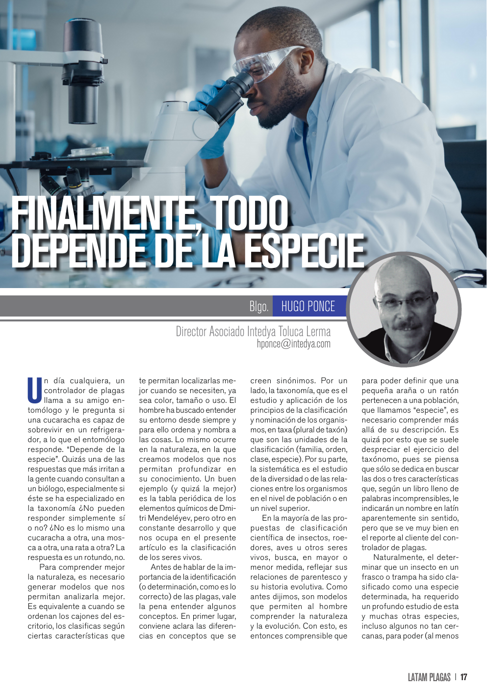 Apertura del artículo sobre identificación de especies
