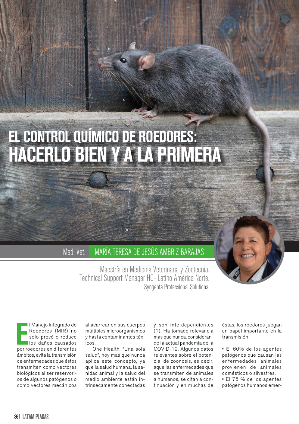 Apertura del artículo sobre control químico de roedores