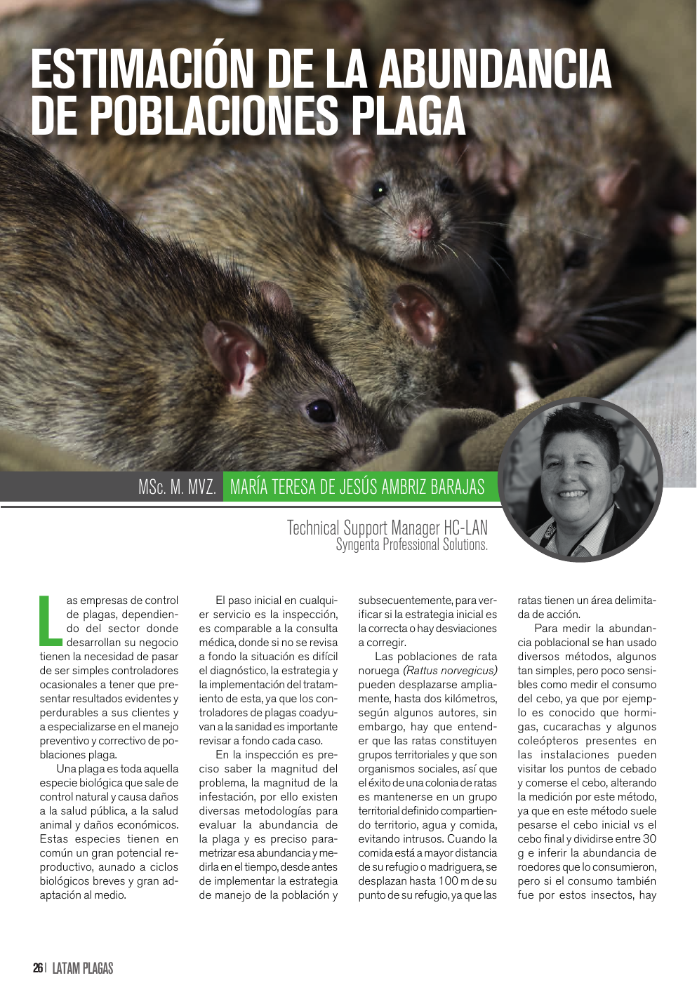 Apertura del artículo sobre estimación de abundancia de poblaciones plaga