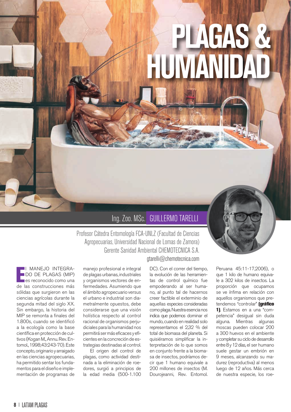 Apertura del artículo Plagas y humanidad