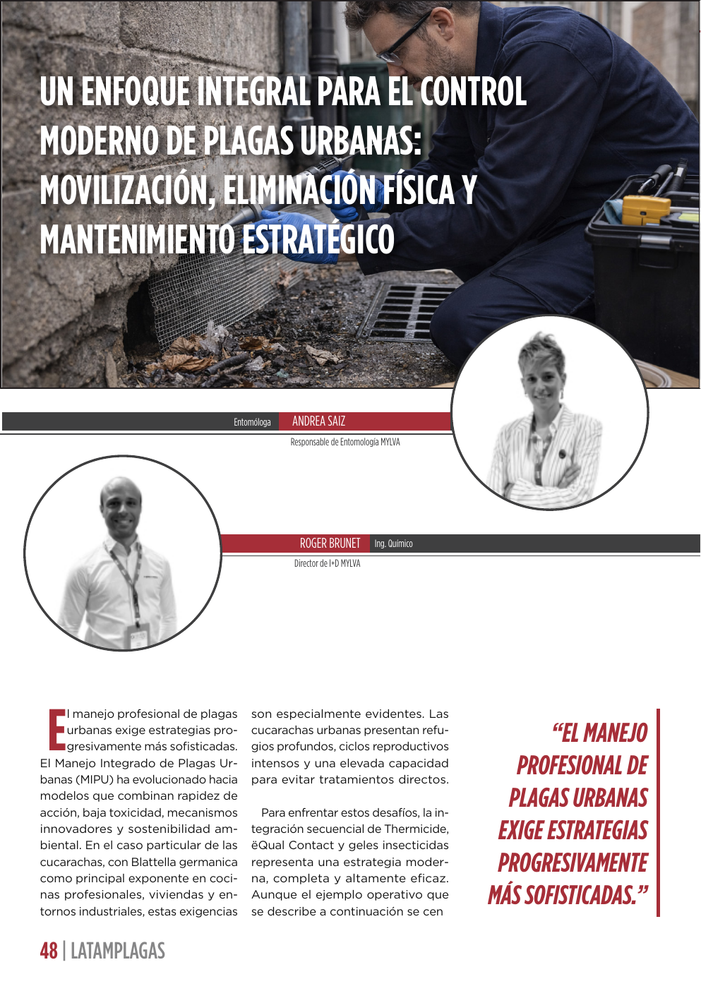Apertura del artículo sobre control moderno de plagas urbanas