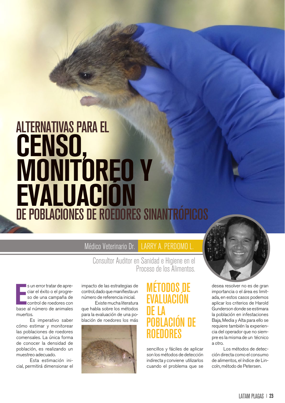 Apertura del artículo sobre monitoreo de roedores sinantrópicos